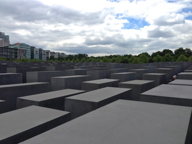 The Berlin Holocaust Memorial, by architect Peter Eisenman, sits between East and West Berlin