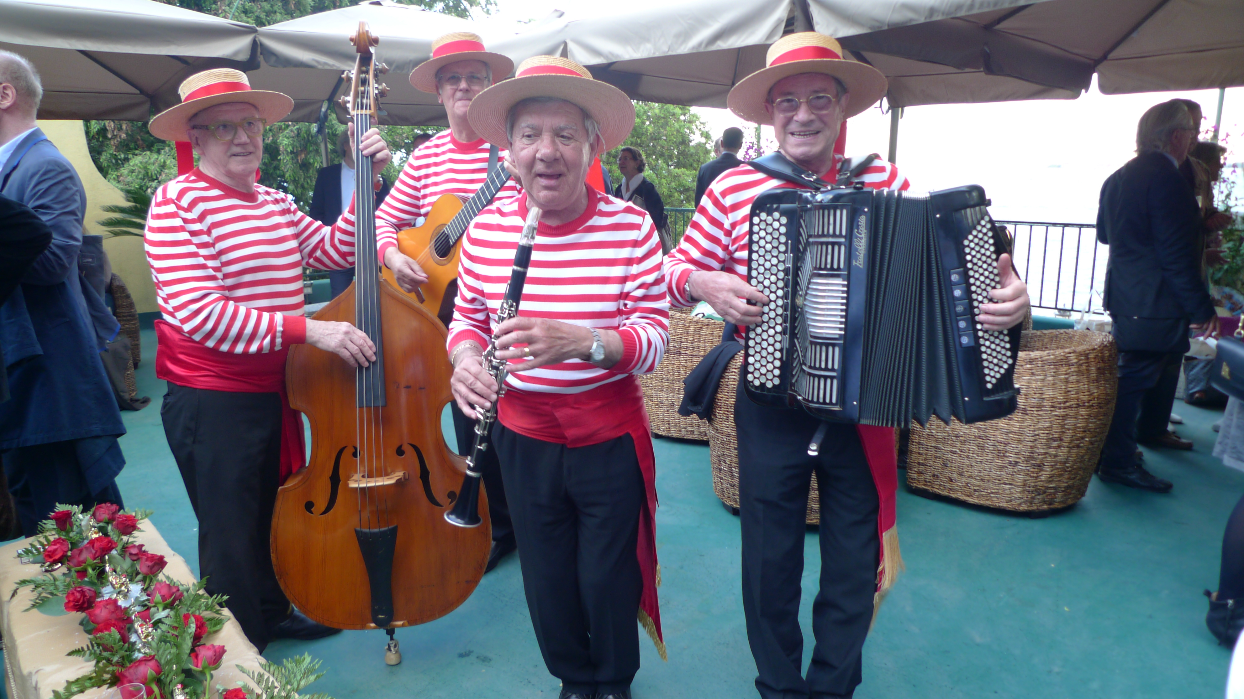 Musical entertainment at the Art Basel party