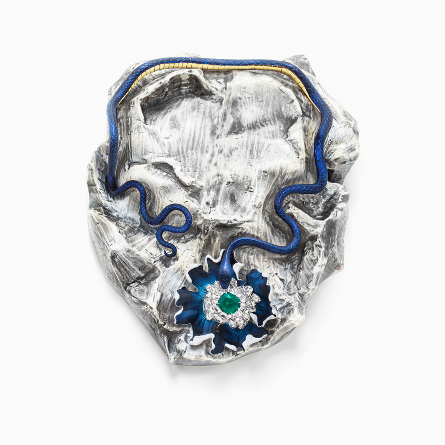 'Lunae Lumen Satine Mummy Blue', 2013. © Victoire de Castellane. Courtesy Gagosian Gallery. Photography by Vito Flamminio. 