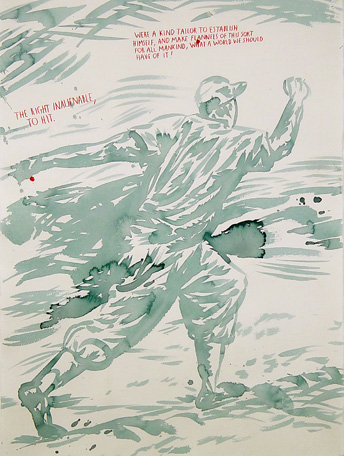 Raymond Pettibon,  'No Title (The right inalienable…)'.UBS Collection.